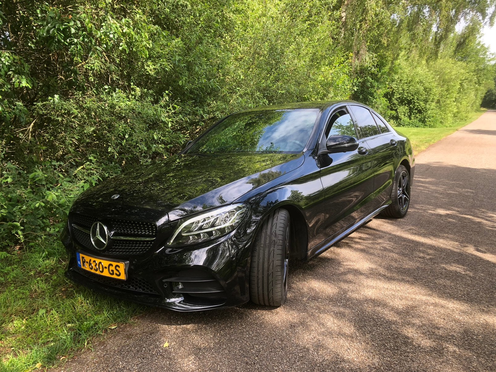 Mercedes-Benz C-Klasse C300 258pk 9G-TRONIC 2019 Zwart, Auto's, Automaat, Achterwielaandrijving, 1800 kg, Zwart