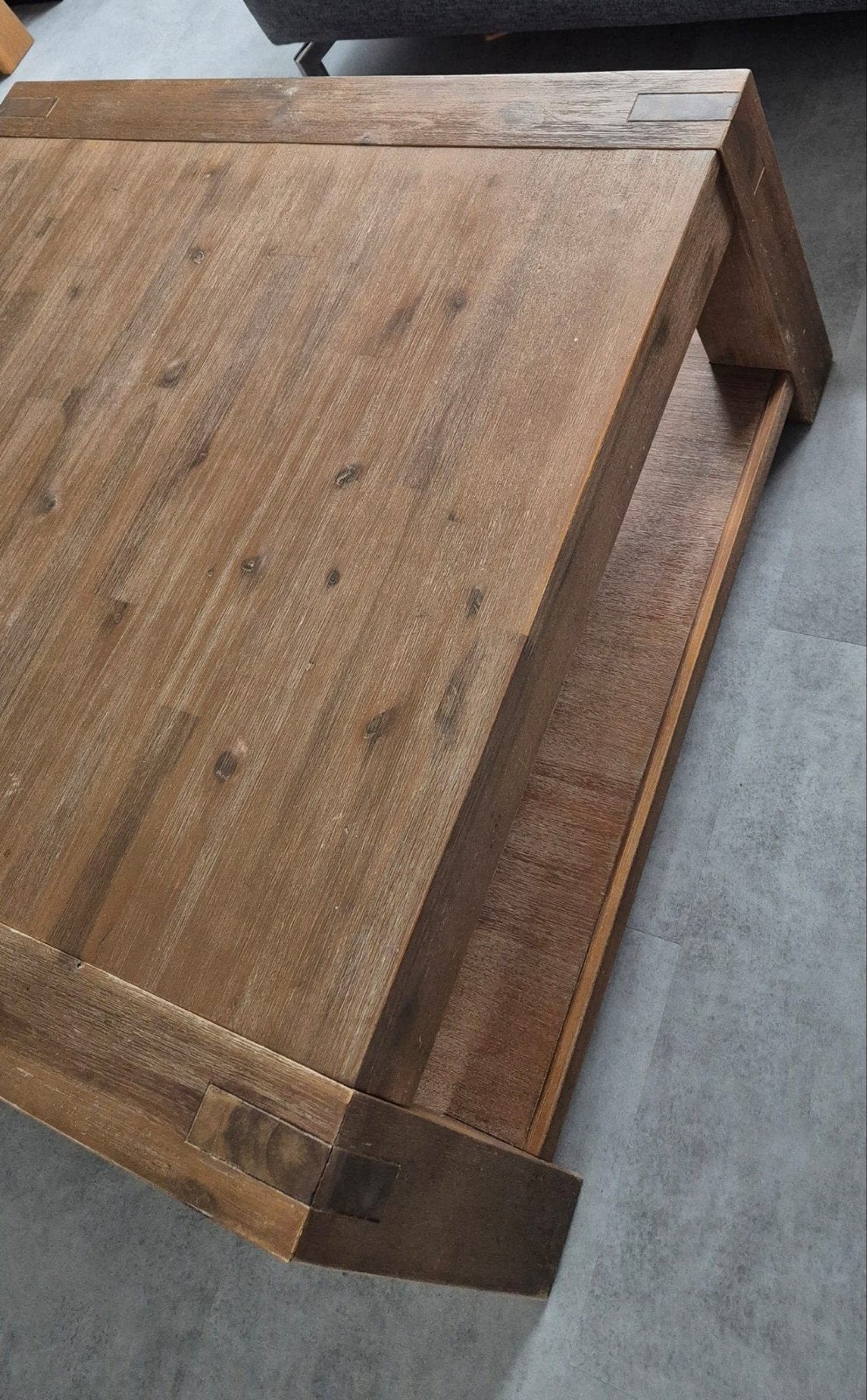 Zo goed als nieuwe houten tafel 90x90 cm, Ophalen, 50 tot 100 cm, Vierkant, 50 tot 100 cm