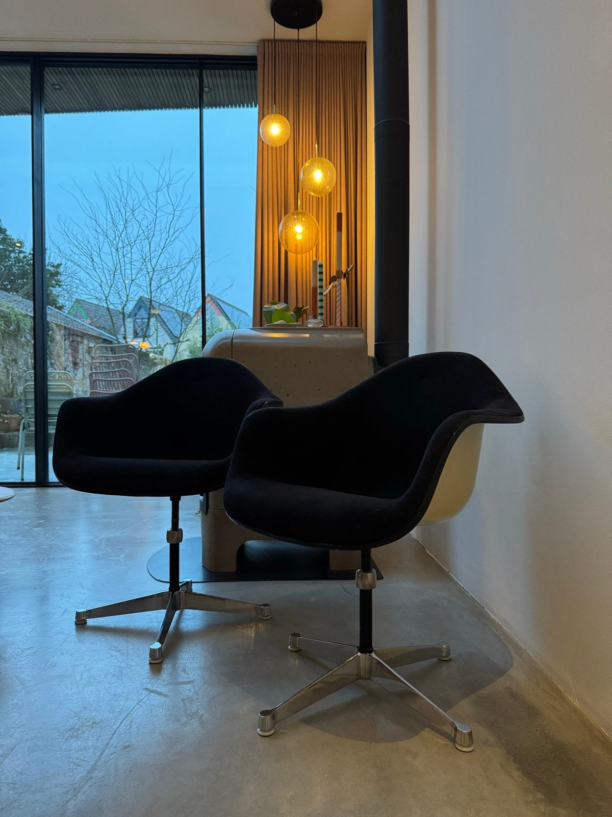 Originele Herman Miller Eames stoel - Glasvezel kuip, Ophalen, Kunststof, Gebruikt, Twee