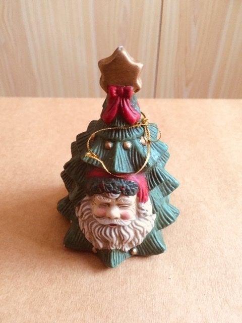 kerstbel met klepel/model kerstboom 12 cm, Ophalen of Verzenden, Zo goed als nieuw