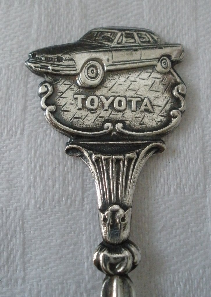 Oud verzilverd reclame lepeltje Toyota - auto - Wintelre, Ophalen of Verzenden