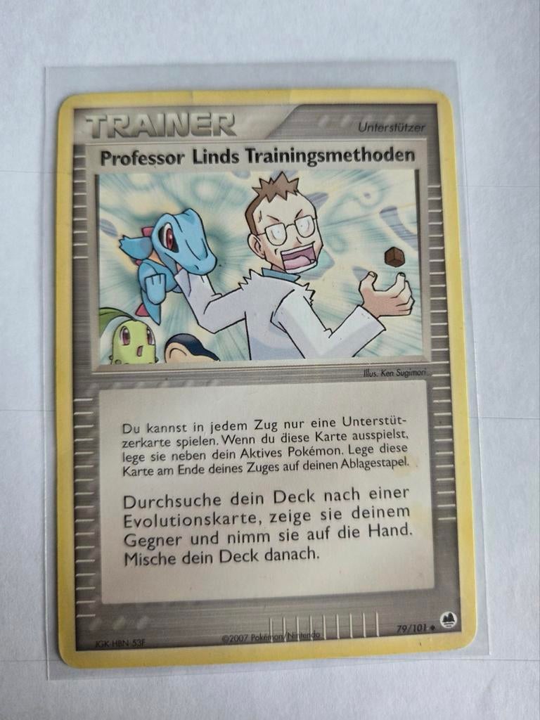Pokémon Trainer Kaart 79/101 Duits - Professor Linds, Ophalen of Verzenden, Gebruikt, Losse kaart