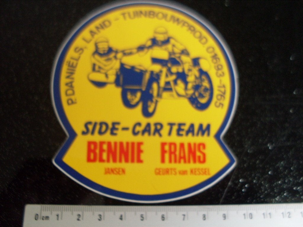 sticker sidecar team Bennie Jansen Frans Geurts van Kessel, Verzamelen, Verzenden, Zo goed als nieuw, Sport