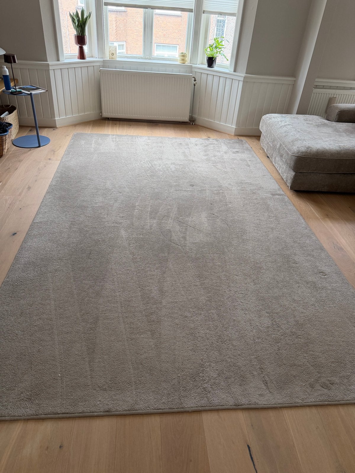 Groot vloerkleed taupe 220x350cm, Ophalen, Gebruikt, 200 cm of meer, 200 cm of meer