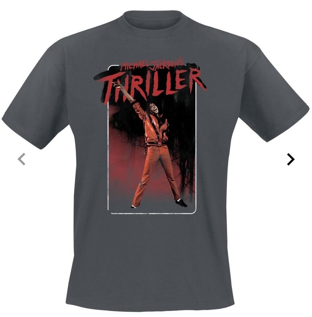 Nieuw Michael Jackson 'Thriller' t-shirt!, Ophalen of Verzenden, Nieuw, Maat 48/50 (M), Grijs