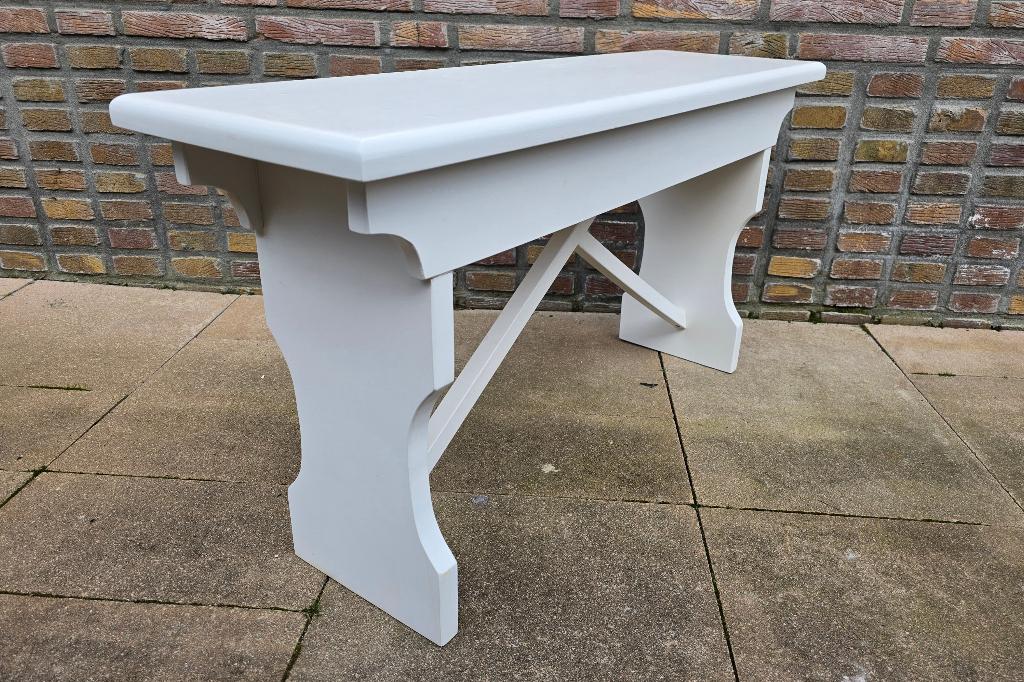 Nieuw halbankje, bijzettafeltje, zitbankje, tuinbankje etc., Ophalen, Nieuw, Hout