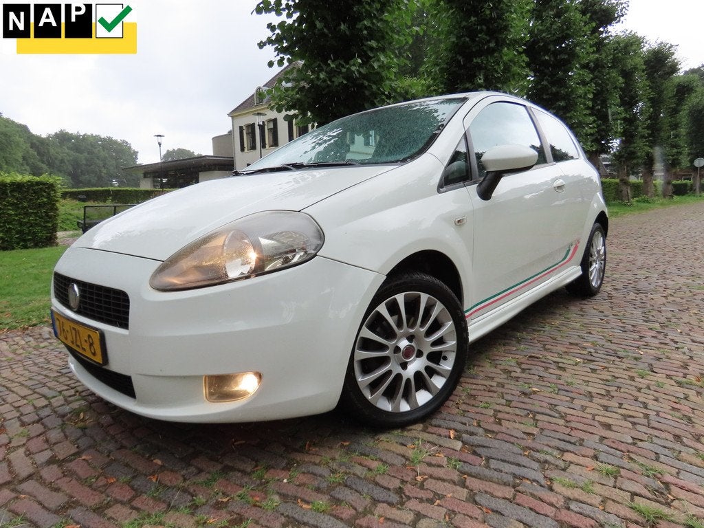 Fiat Grande Punto 1.4 NeroBianco Airco Cruiseontrol Lm Velge, 4 cilinders, 400 kg, Grande Punto, Wit