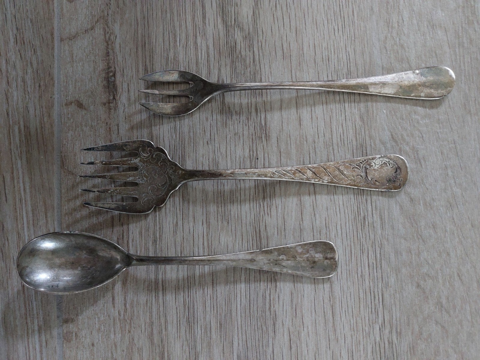 Verzilverde Vintage vorkjes en lepel WMF, Ophalen of Verzenden