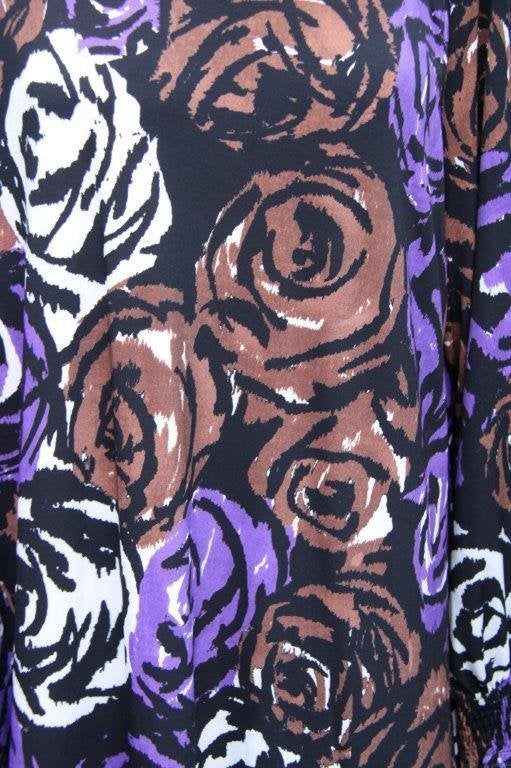 Jurk paars/ bruin/ zwart Yoek mt 50/52 Vaste prijs, Yoek, Zwart, Maat 46/48 (XL) of groter, Ophalen of Verzenden