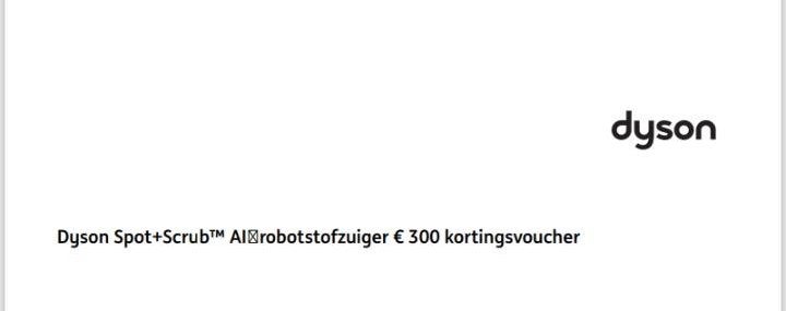 Dyson Spot+Scrub AI Robotstofzuiger & HelloFresh Voucher, Eén persoon, Kortingsbon