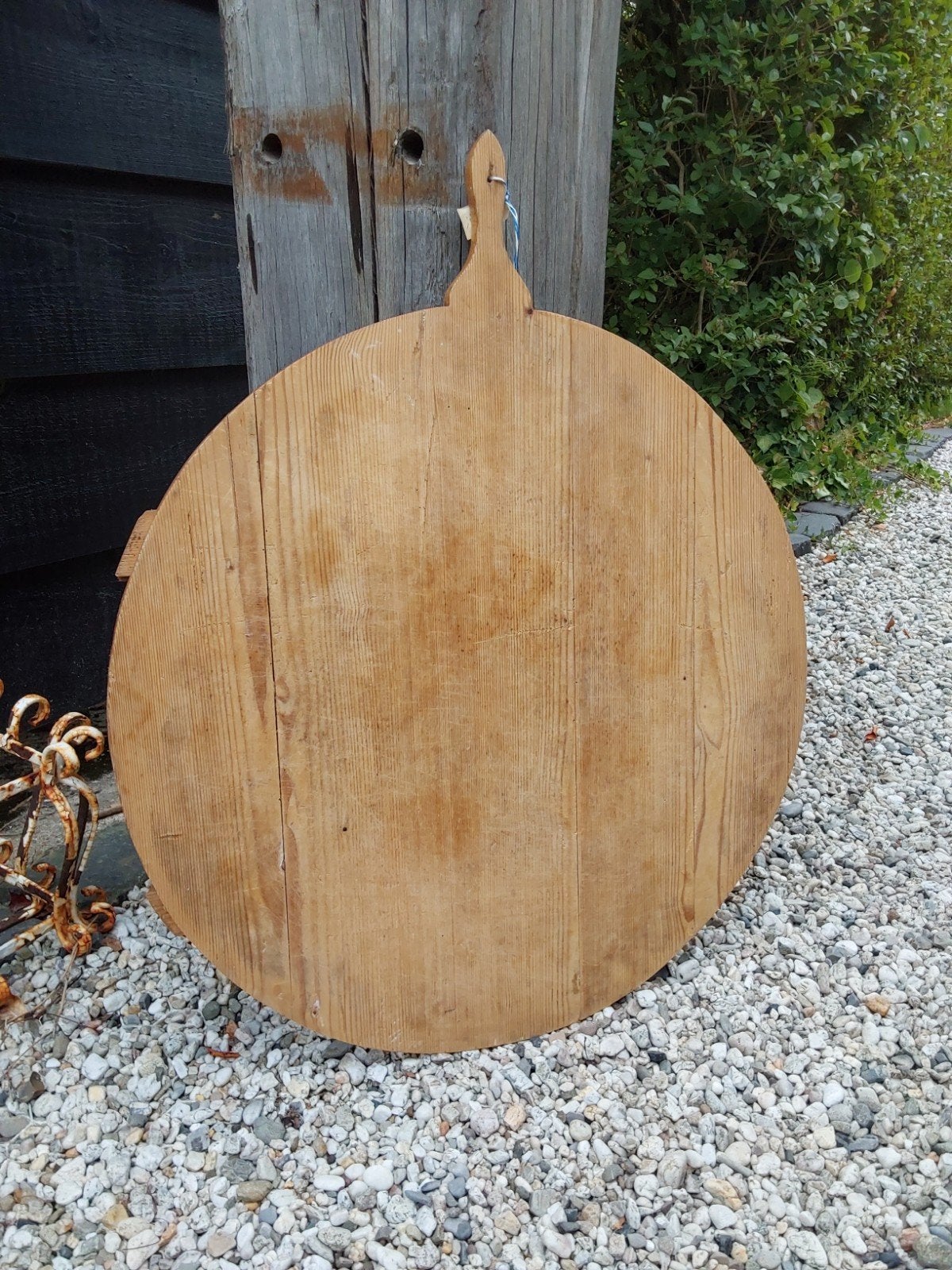 oude ronde snijplank van hout, Ophalen of Verzenden