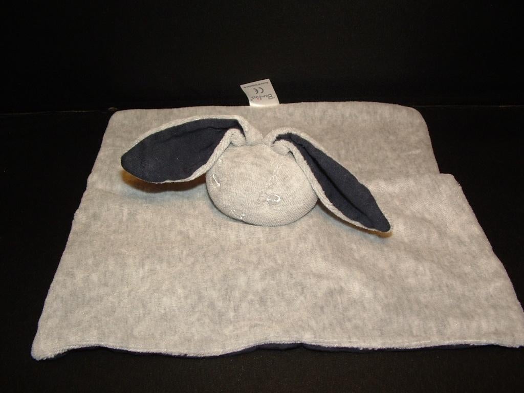 BAMBINO KONIJN KNUFFELDOEK VELOURS GRIJS/LICHTGRIJS, Verzenden, Nieuw, Overige typen