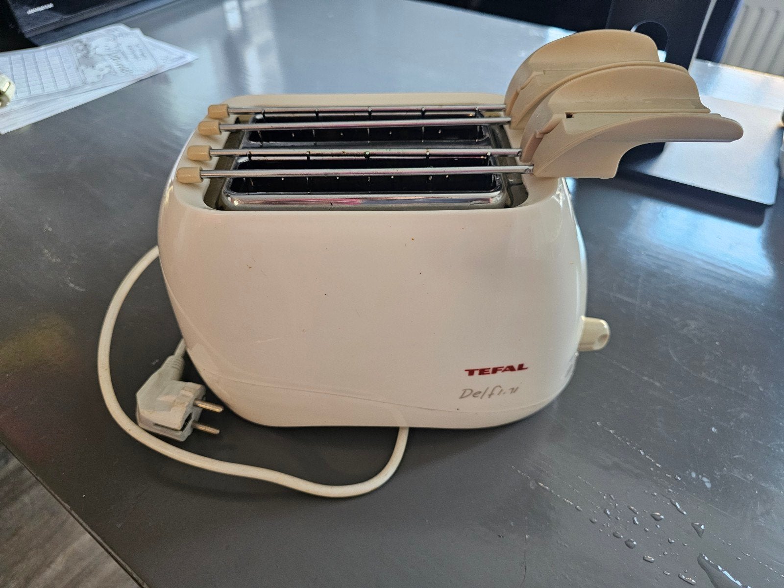 Tefal Delfini Broodrooster met Kruimellade, Ophalen of Verzenden, Gebruikt, Uitneembare kruimellade