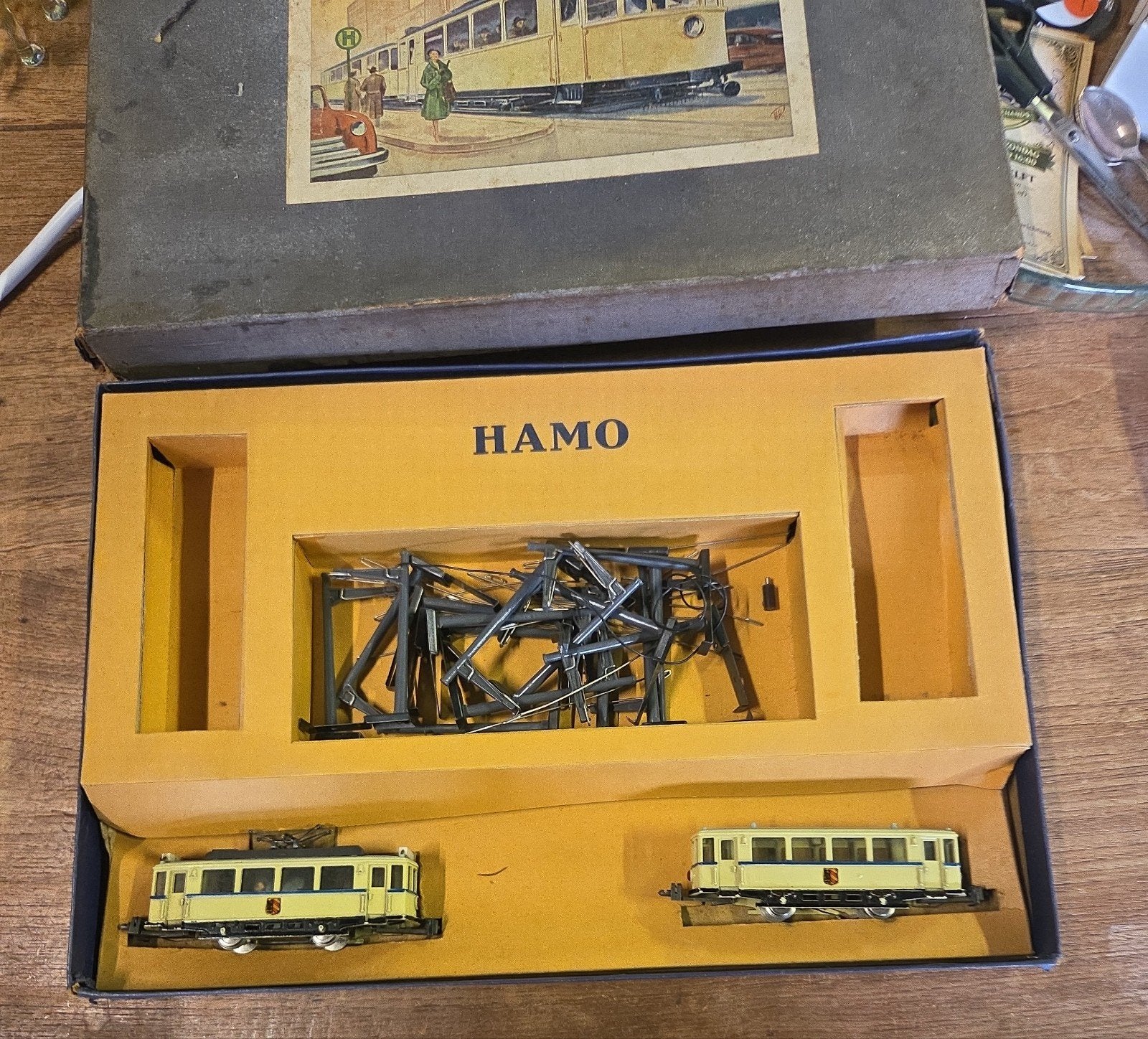 vintage HAMO Strassenbahn modeltramset schaal H0, Overige merken, Gelijkstroom of Wisselstroom, Ophalen of Verzenden, X