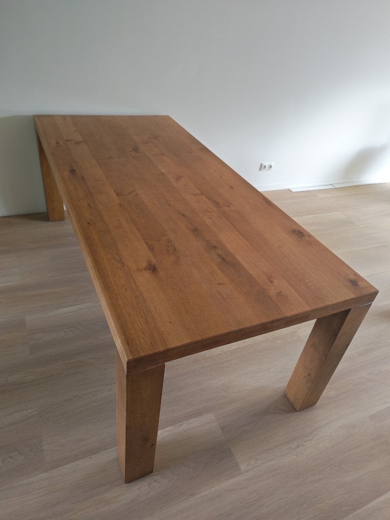 Nette Eiken Tafel 220 x 100 x 78,5 cm (L x B x H), Huis en Inrichting, Ophalen, Eikenhout, 200 cm of meer, 50 tot 100 cm