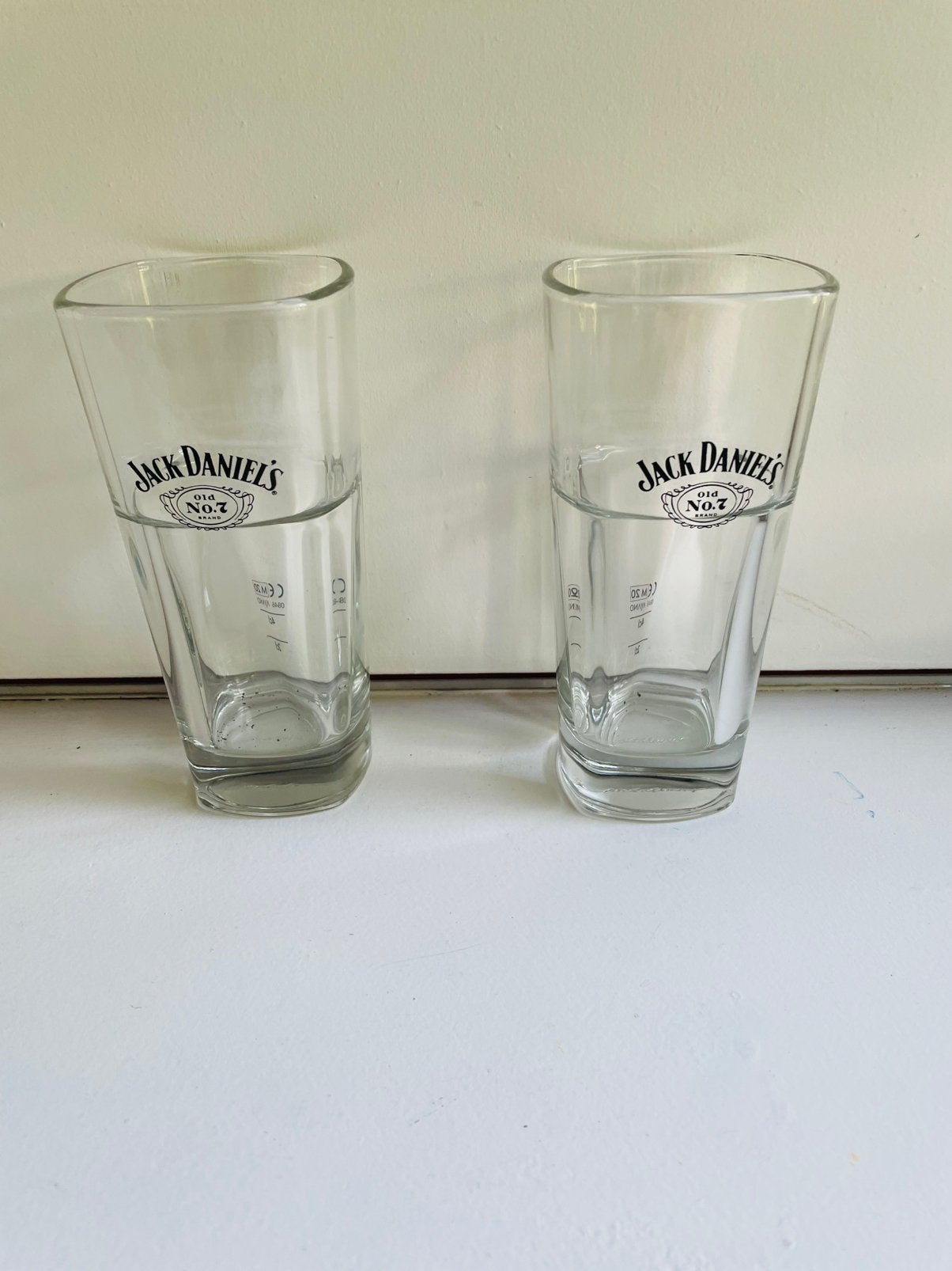 2 grote Jack Daniels glazen, Glas of Glazen, Ophalen of Verzenden, Overige stijlen, Glas