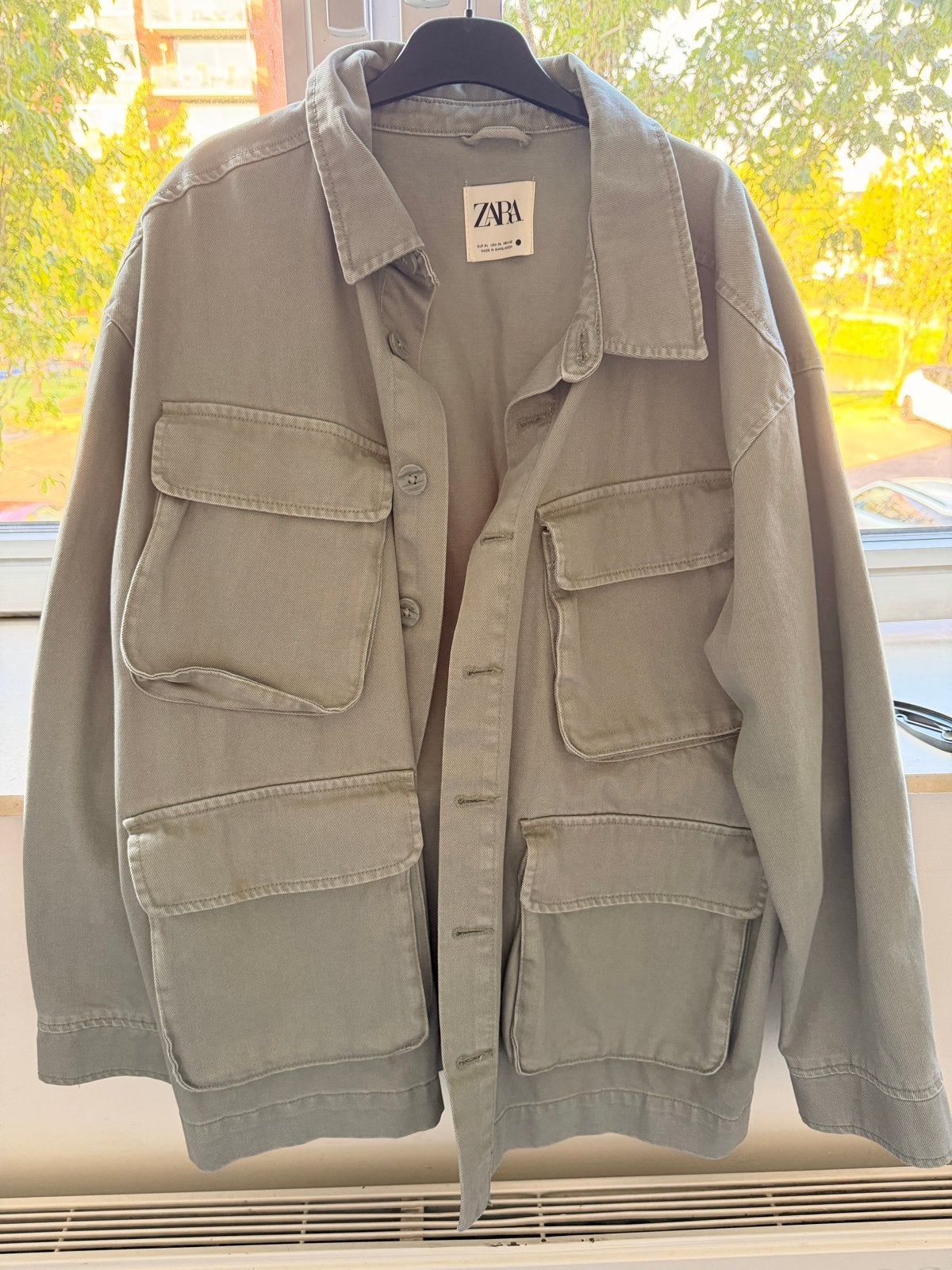 Zara Oversized Utility Jas - Maat XL, Ophalen of Verzenden, Zo goed als nieuw, Maat 46/48 (XL) of groter, Groen