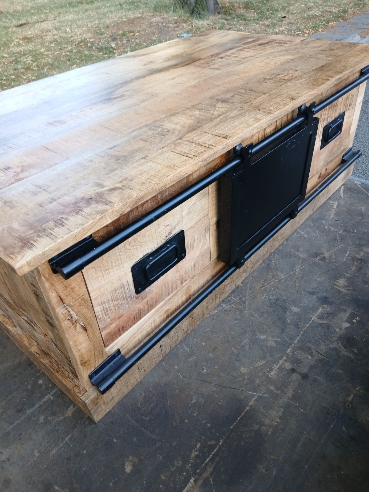 mango houten salontafel igsz, Huis en Inrichting, Tafels | Salontafels, 100 tot 150 cm, Zo goed als nieuw, Rechthoekig, 50 tot 100 cm