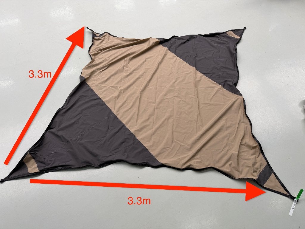 DEAL! Schaduwdoek WEATHER MAX 3,5x3,5m Antraciet – Nieuw, Ophalen, Overige typen, Minder dan 4 meter, Nieuw