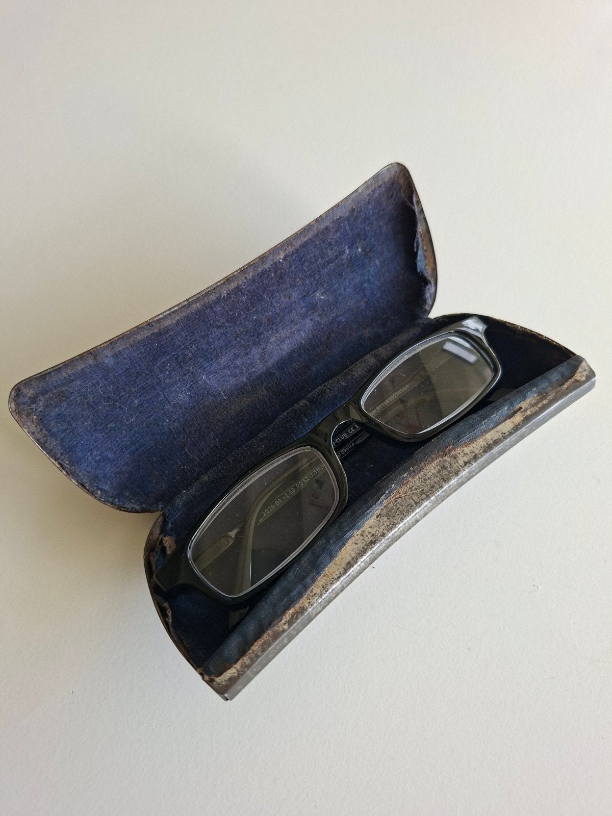 Antieke brillenkoker, verzilverd?, Ophalen of Verzenden