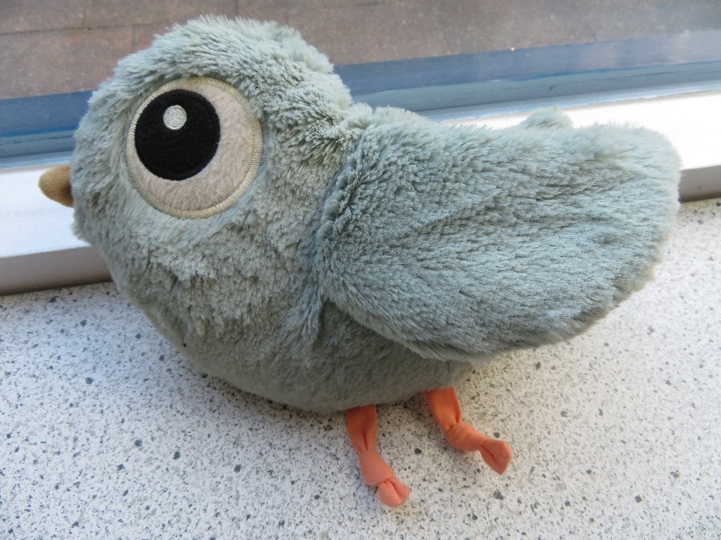 Vogel BIRDIE merk Done by Deer grijs velours, Ophalen of Verzenden, Zo goed als nieuw, Overige typen, Wasbaar