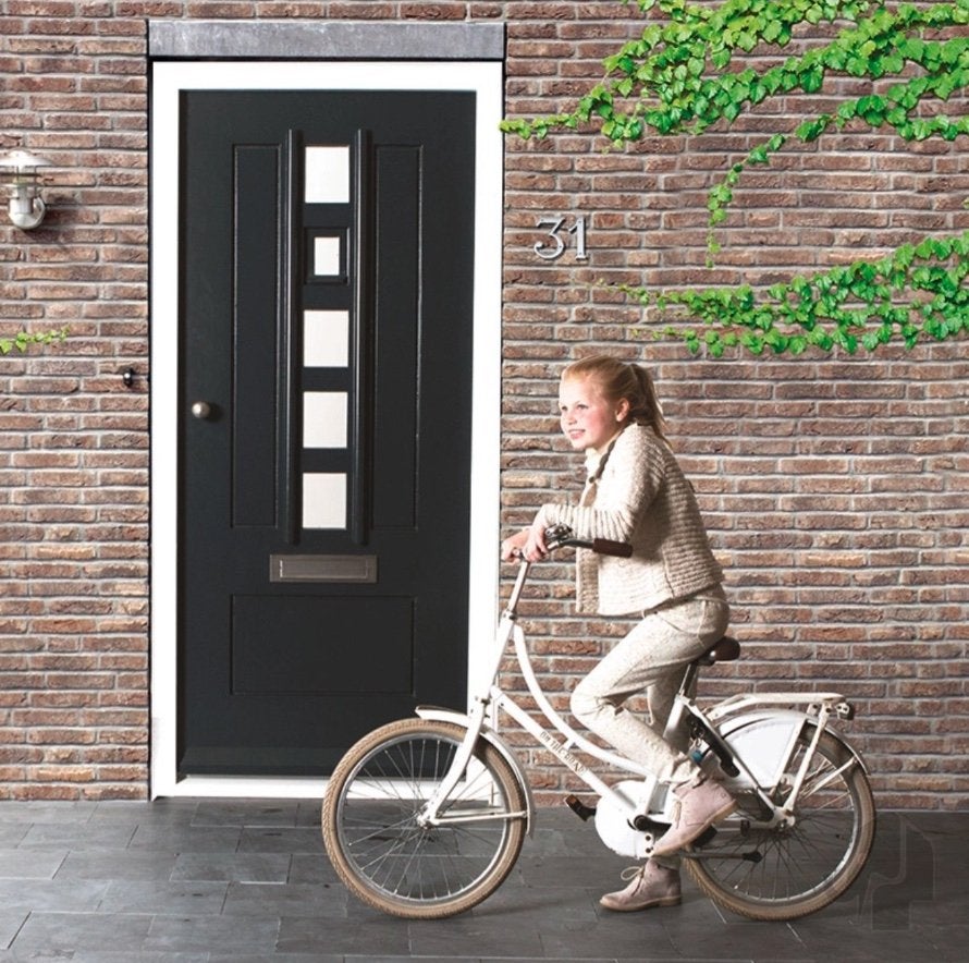 Moderne houten voordeur buitendeur Warmond met glas, Niet ingevuld, 80 tot 100 cm, Niet ingevuld, Nieuw