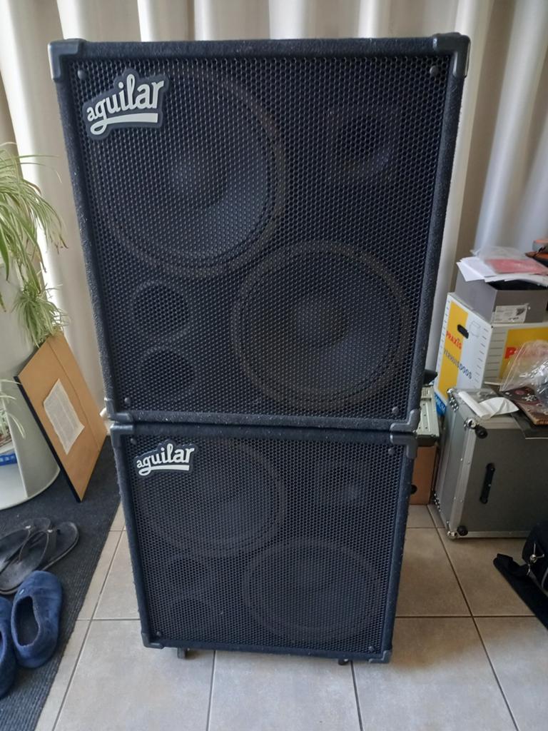 2 aguilar luidsprekerkasten met darkglas microtubes x 900, Ophalen, Zo goed als nieuw, 100 watt of meer