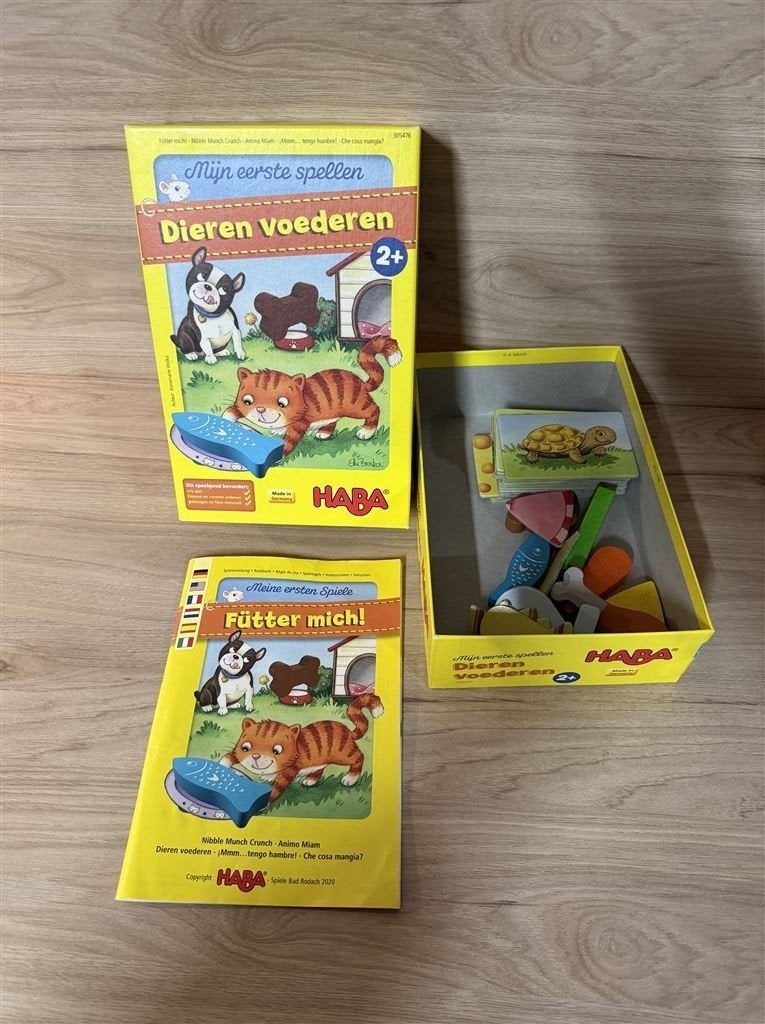 Dieren Voederen - haba - mijn eerste spellen - s3242, Hobby en Vrije tijd, Gezelschapsspellen | Bordspellen, Verzenden, Zo goed als nieuw