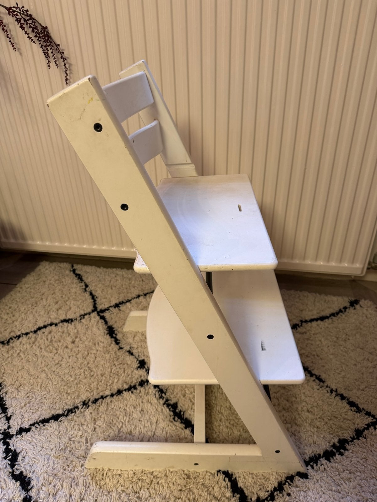 Stokke Tripp Trapp meegroeistoel wit, Kinderen en Baby's, Kinderstoelen, Ophalen, Gebruikt, Meegroeistoel, Aanschuifbaar