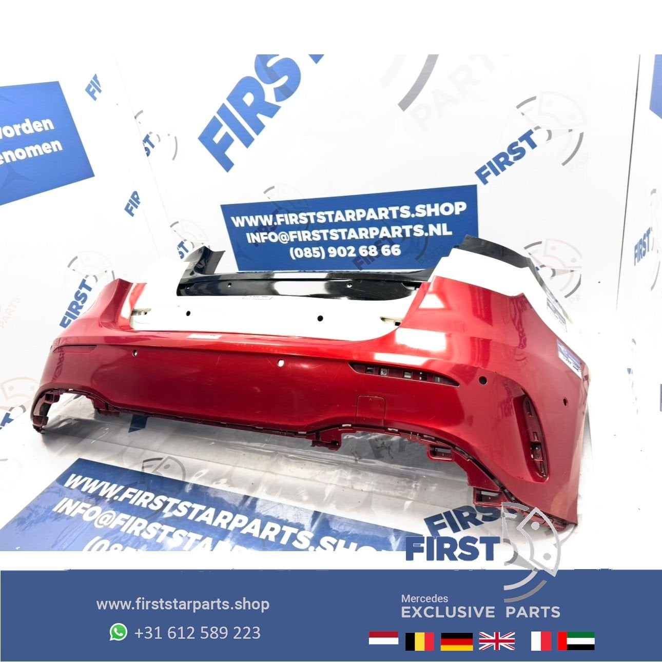 W177 ACHTERBUMPER A KLASSE AMG A1778851301 BUMPER ZWART/WIT/, Auto-onderdelen, Carrosserie en Plaatwerk, Gebruikt, -, Ophalen of Verzenden