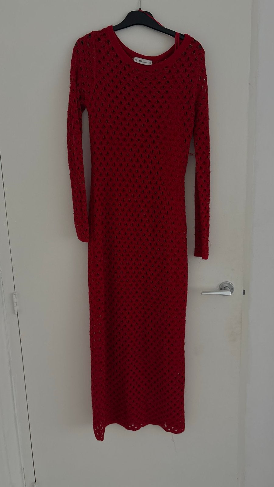 Zara rode gehaakte jurk - Maat s, Kleding | Dames, Ophalen of Verzenden, Zo goed als nieuw, Maat 36 (S), Rood