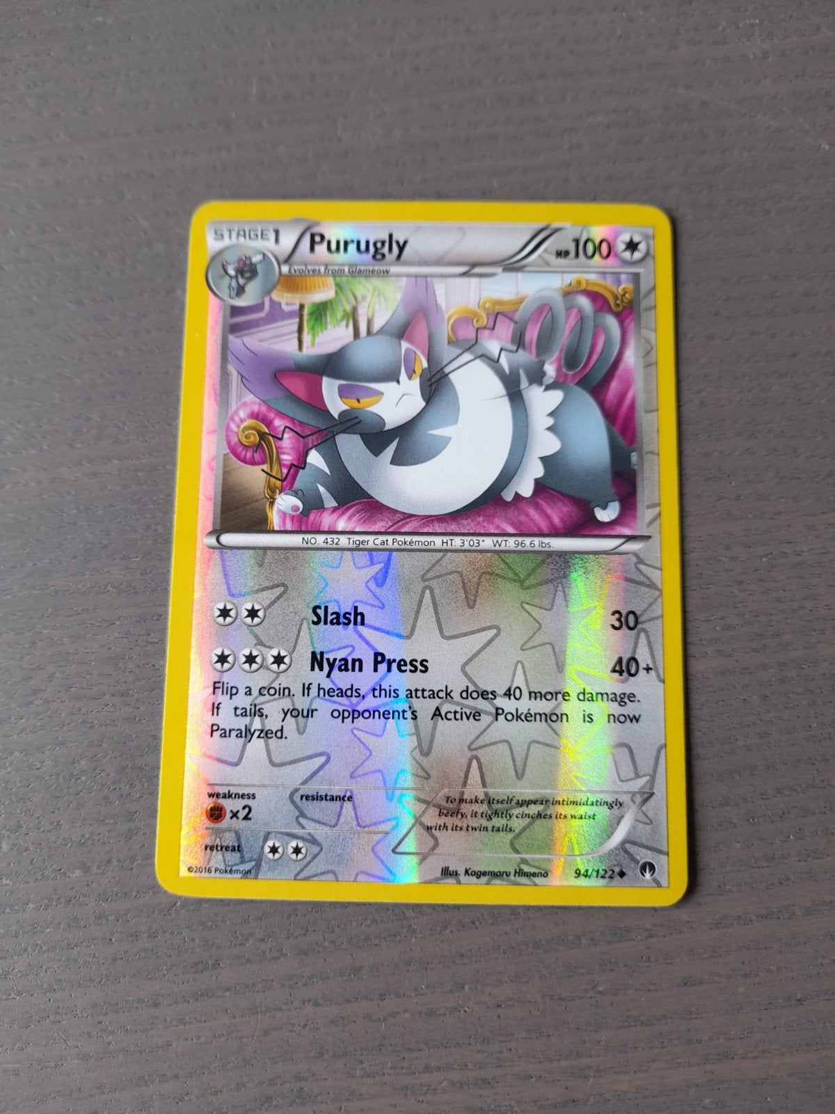 Breakpoint 94/122 purugly reverse, Ophalen of Verzenden, Gebruikt, Losse kaart, Foil
