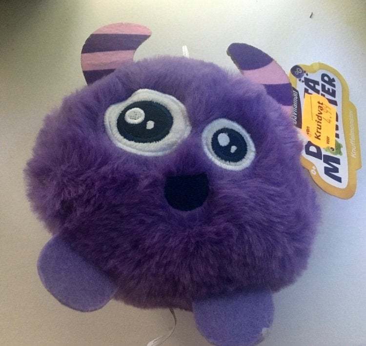 Davitamon Monster paars pluche knuffel, Ophalen of Verzenden, Nieuw, Overige typen