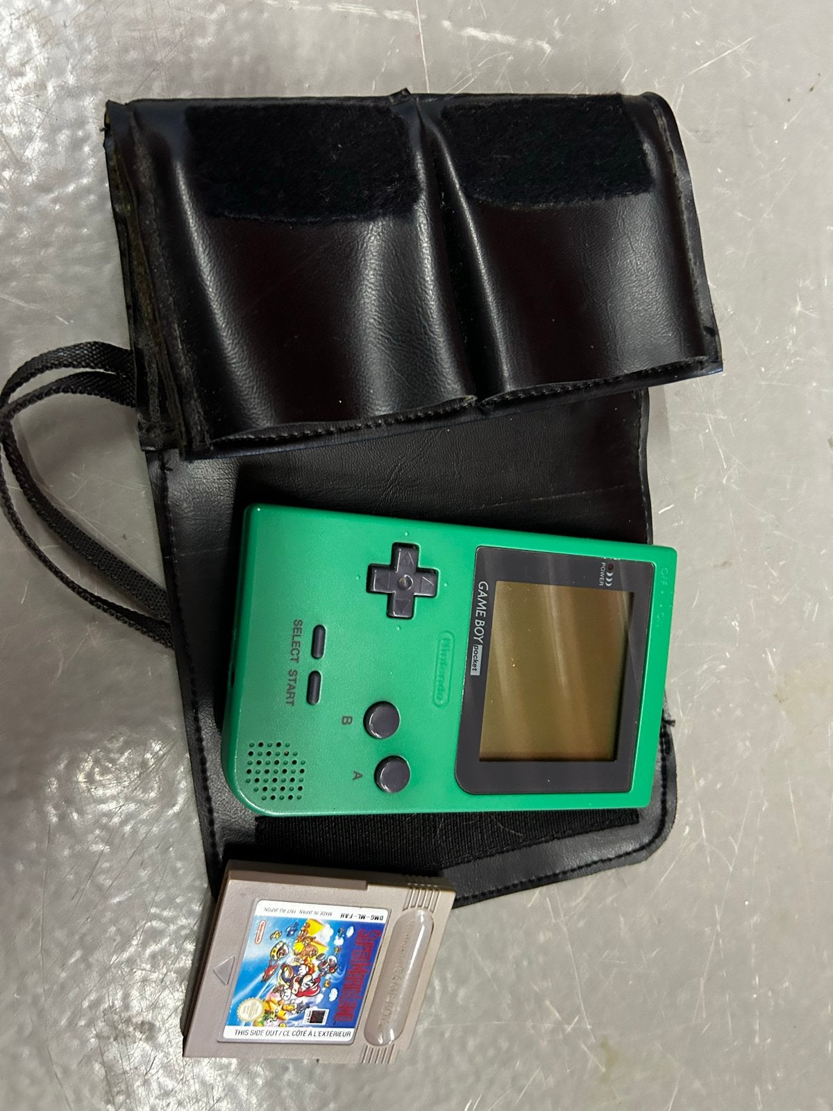 Game Boy Pocket Groen met spel en hoesje, 1 speler, Ophalen, Gebruikt, Vanaf 7 jaar