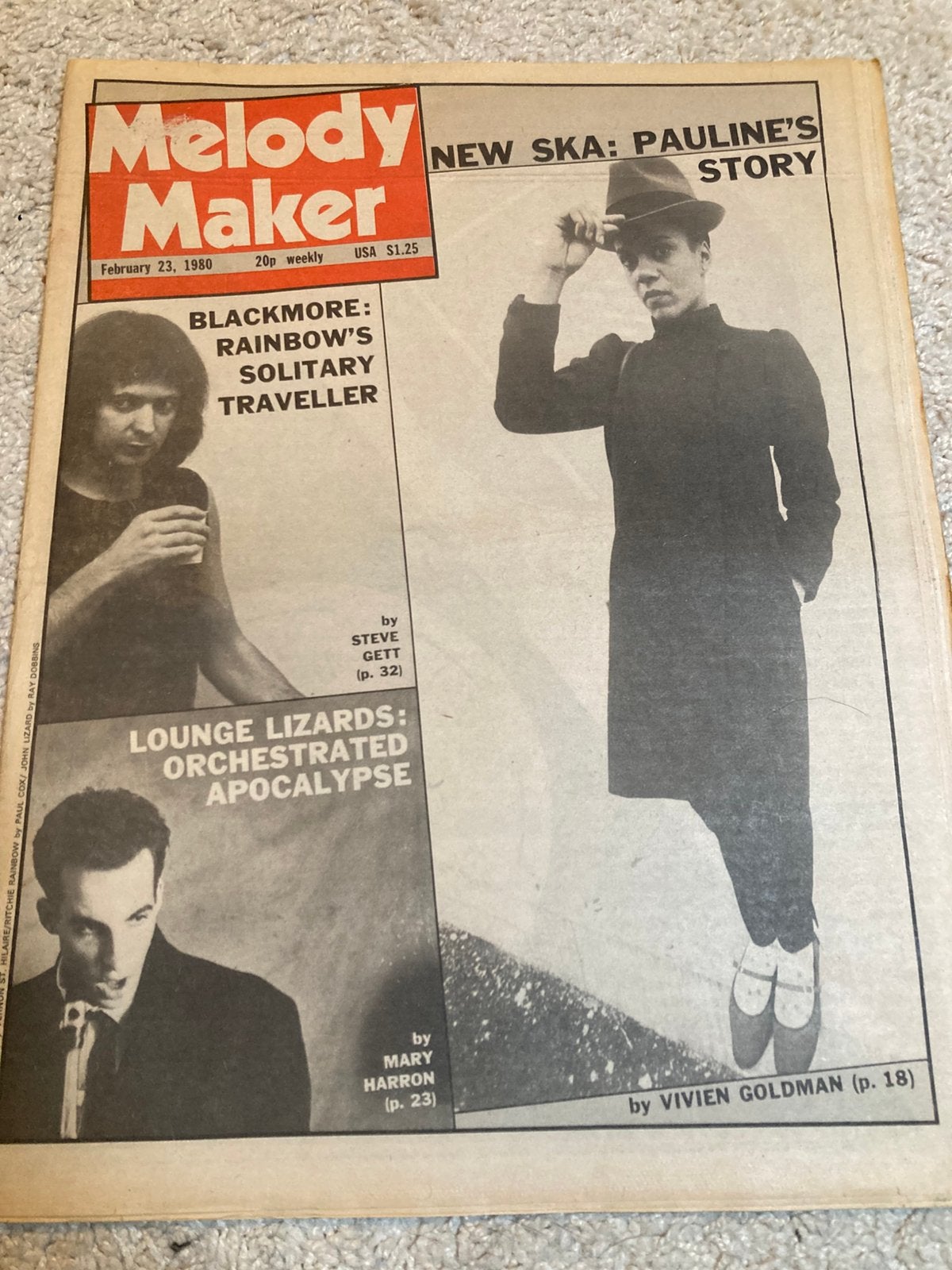 MELODY MAKER 1980 RAINBOW Lounge Lizards PAT BENATAR Frith, Ophalen of Verzenden, Gelezen, Muziek, Film of Tv