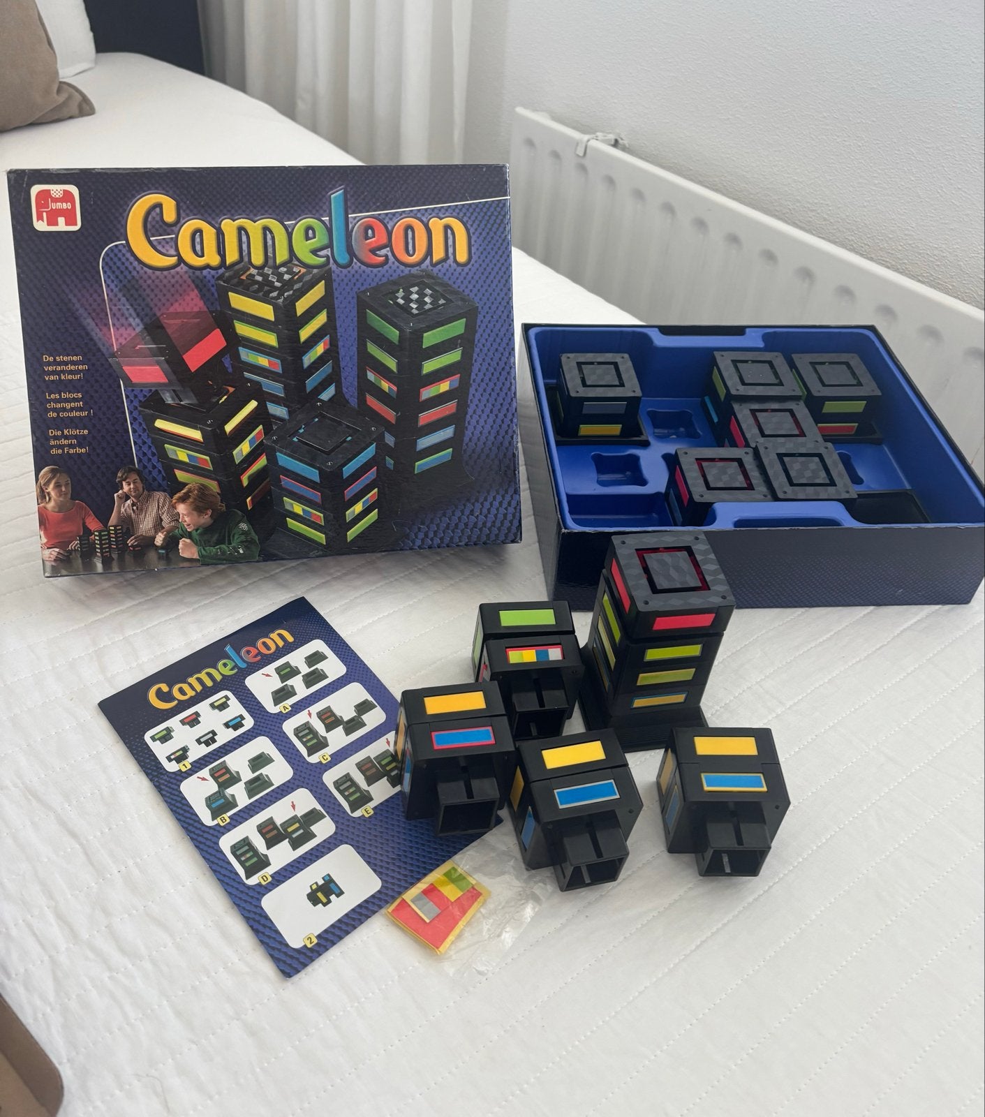 Chameleon Spel - Stapelgekke Torens met Magische Kleure, Drie of vier spelers, Ophalen of Verzenden, Nieuw