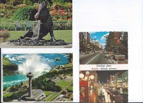 7 Ansichtkaarten Canada Thunderbird park etc., Ophalen of Verzenden, 1960 tot 1980, Gelopen, Buiten Europa
