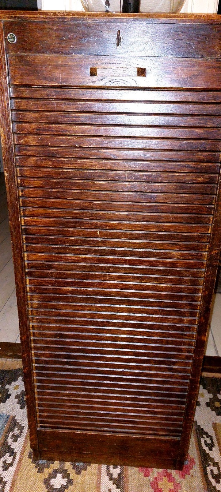 Vintage rolluikkast industrieel, Ophalen, Gebruikt, 25 tot 50 cm, Minder dan 100 cm