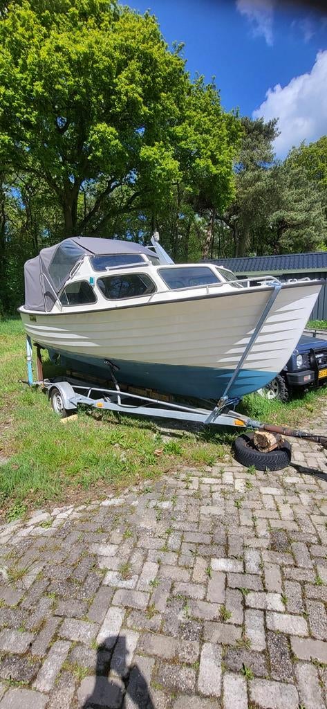 Scand 20  scandnavische spitsgatter nieuwe tent .sloep, Watersport en Boten, Spitsgatter, Ophalen of Verzenden, Gebruikt, Diesel
