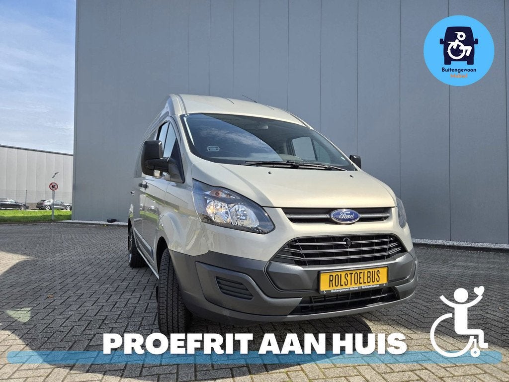 Ford Transit Custom 290 2.2 TDCI L1H2 Rolstoelbus | Airco |, Auto's, Voorwielaandrijving, 12 maanden, Gebruikt, Zwart