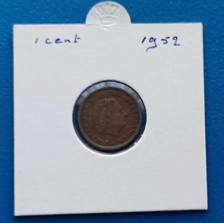 Nederland 1 cent 1952 - Juliana, Postzegels en Munten, Verzenden, Koningin Juliana, 1 cent, Losse munt