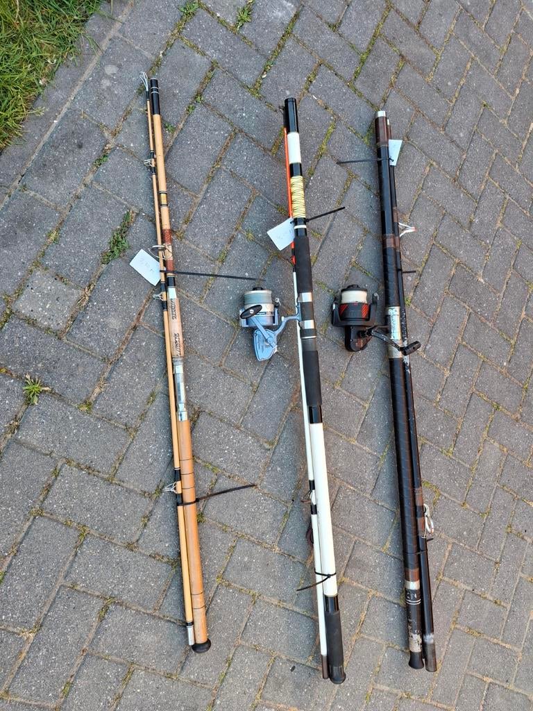 3 Gebruikte Werphengels met Molens - Shakespeare, Watersport en Boten, Ophalen, Gebruikt, Werphengel