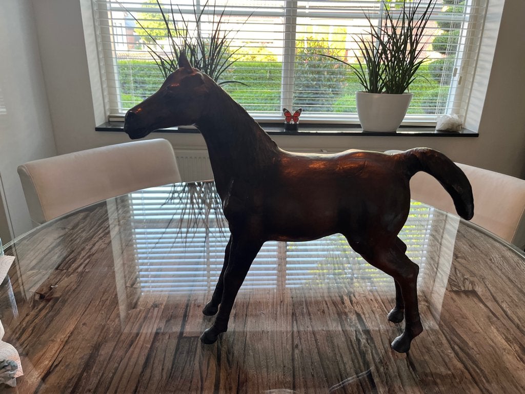 Decoratie paard van leder, Ophalen of Verzenden, Zo goed als nieuw, Dier