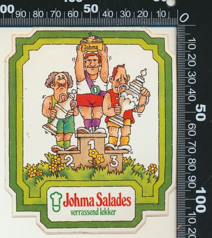 Sticker: Johma Salades (2), Verzenden, Zo goed als nieuw, Bedrijf of Vereniging