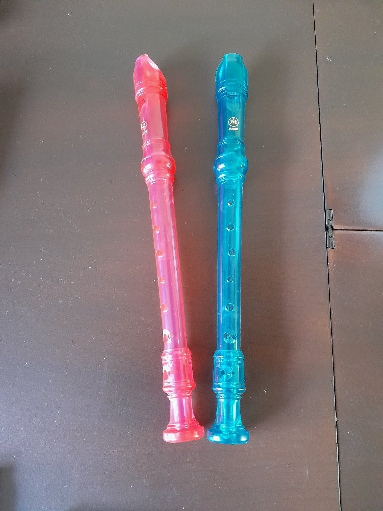 Yamaha twee blokfluiten - kunststof, Muziek en Instrumenten, Ophalen of Verzenden, Zo goed als nieuw, Sopraan of Sopranino, Kunststof