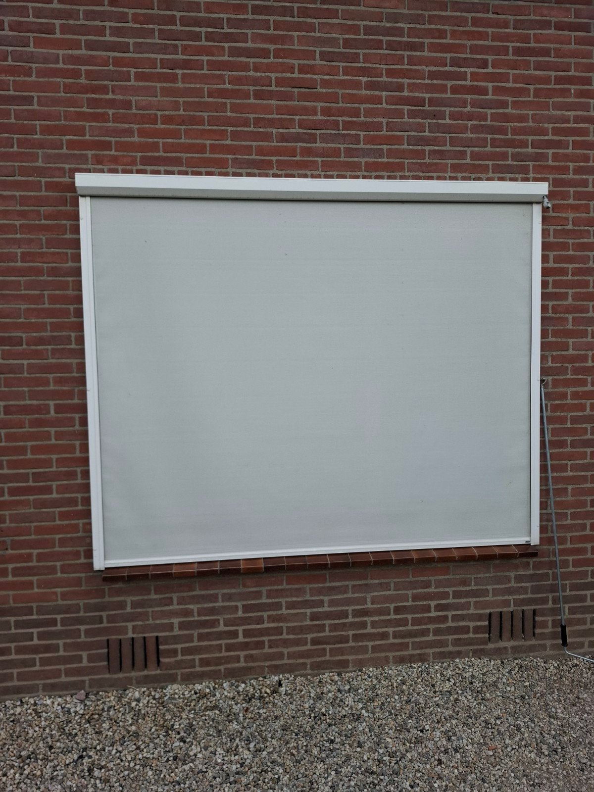 Screen met zijgeleiders, 150 tot 300 cm, Ophalen