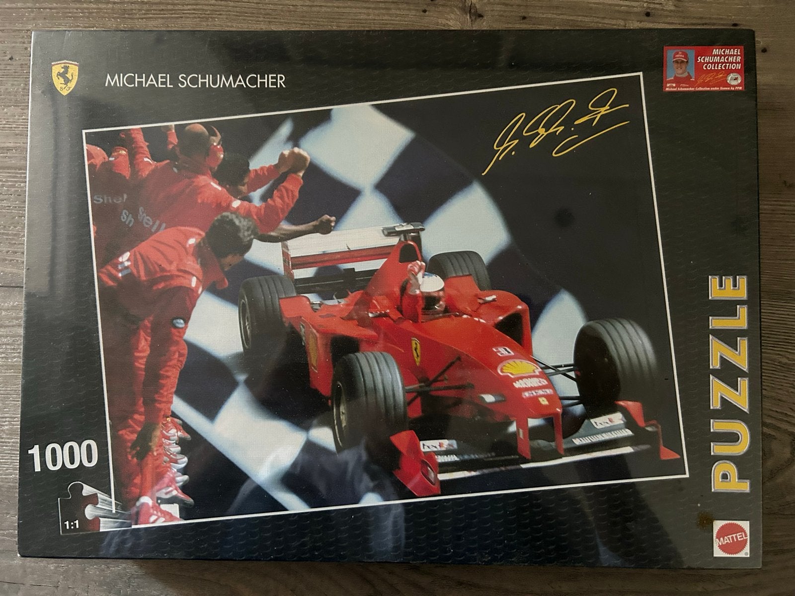 Michael Schumacher Ferrari Formule 1 Puzzel 1000 stukjes, Ophalen of Verzenden, 500 t/m 1500 stukjes, Zo goed als nieuw, Legpuzzel