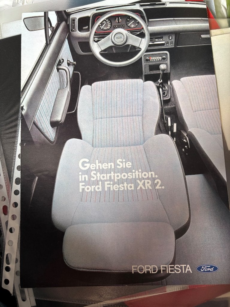 Folder Ford Fiesta Xr2, Ophalen of Verzenden, Gelezen, Ford