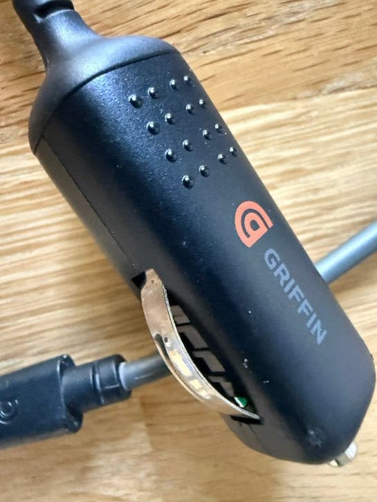 Griffin iPhone Lightning 12V Autolader Kabel, Ophalen of Verzenden, Gebruikt