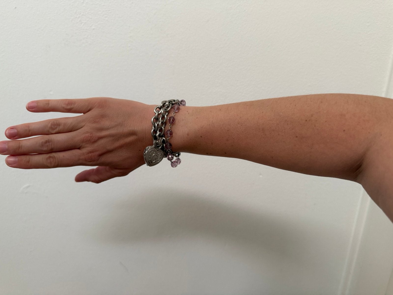 Guess armband horloge met hart medaillon, Guess, Polshorloge, Overige materialen, Ophalen of Verzenden